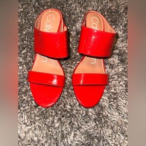Calvin Klein Red Heels 7.5